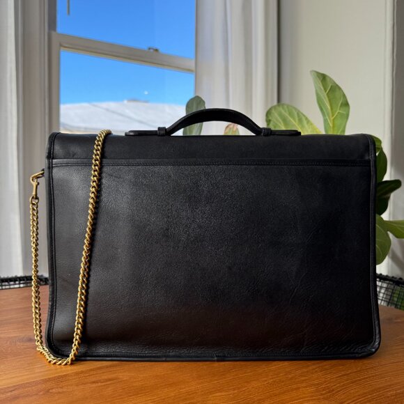 Vintage Black Leather Coach Lexington 5265 Briefcase or Laptop Bag - Picture 3 of 8